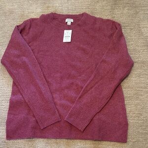 J. Crew Rich Burgundy Crew Neck Sweater